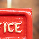 Red ER Wall Mounted Post Box.