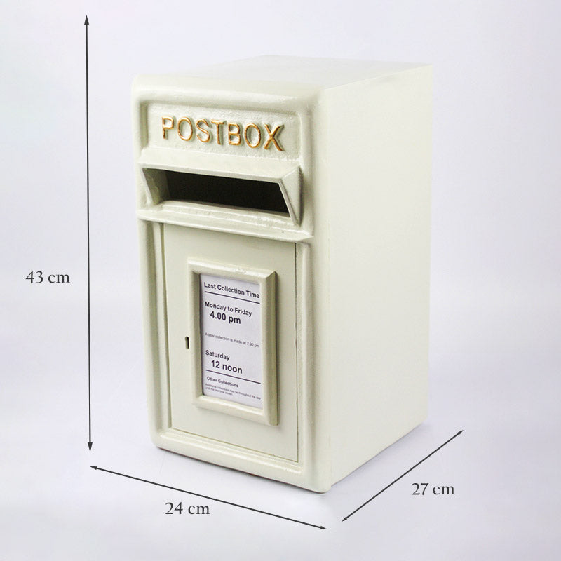 White Post Box with Stand.