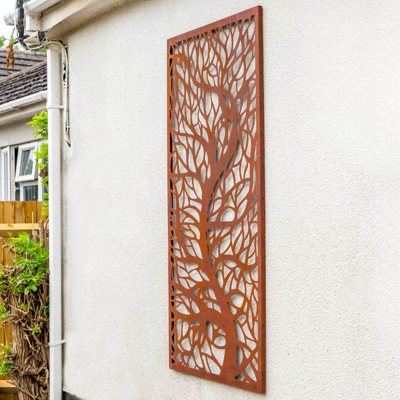 Single Tree Design Garden Screen Wall Art.