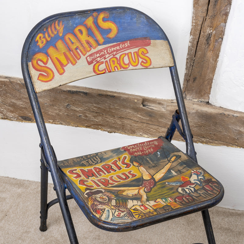 Vintage Folding Chair Hand Painted Industrial Style.