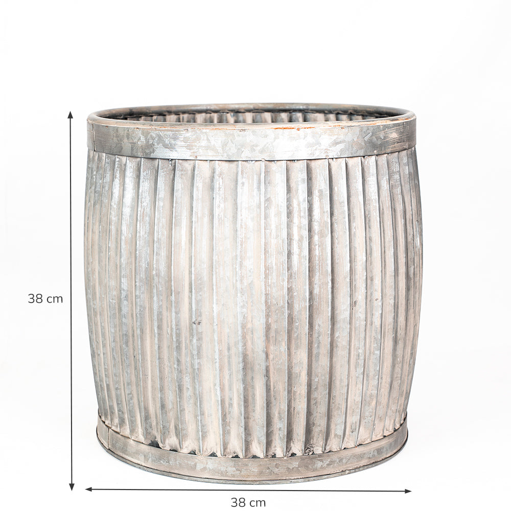 Galvanised Dolly Tub Garden Planters.