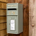 French Grey ER Wall Mounted Post Box.