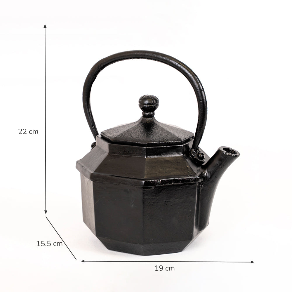 Black Cast Iron Kettle | Rustic Lantern Style.