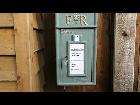 French Grey ER Wall Mounted Post Box.