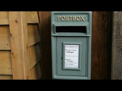 Cast Iron French Grey Wall Mounted Post Box.
