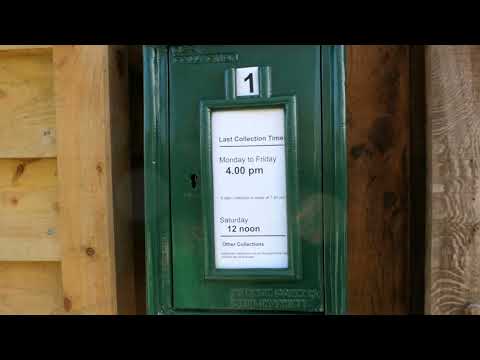 Irish Green Cast Iron Post Box.
