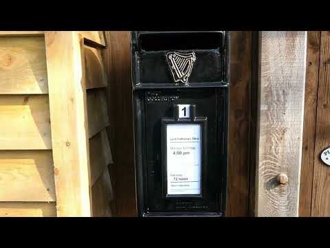 Black Irish Cast Iron Post Box.