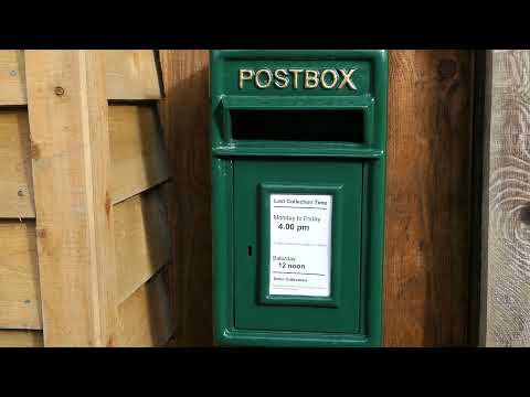 Green Wall Mounted Letter Box.
