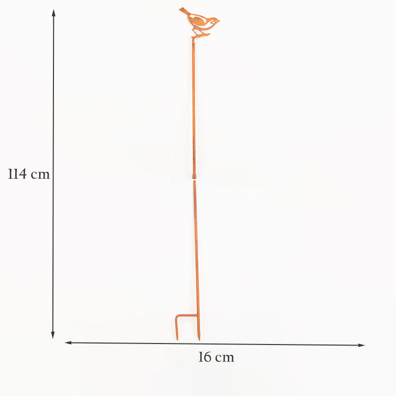 Wren Bird Ornament Laser Art Wren On Stake.