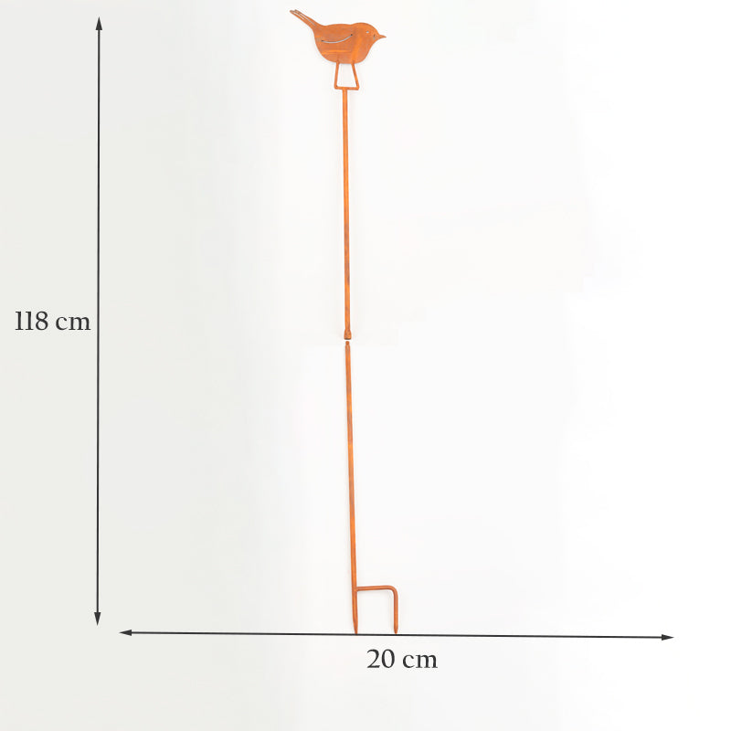 Large Robin Ornament Laser Art Robin On Stake.