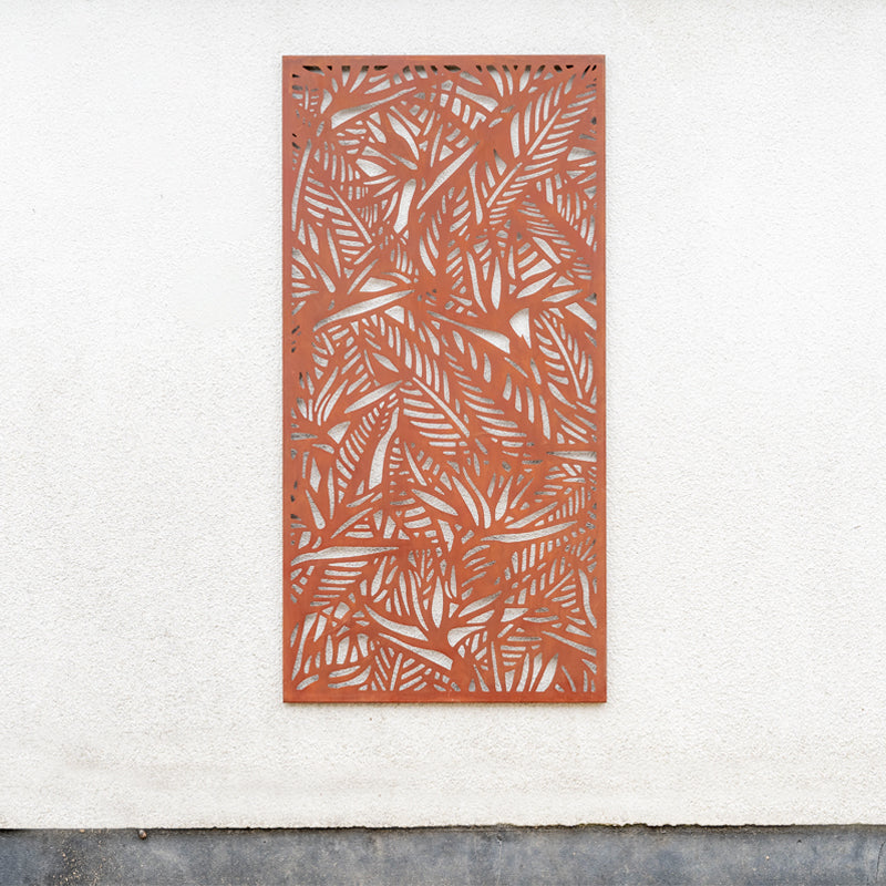 Birds of Paradise Design Garden Screen Wall Art.