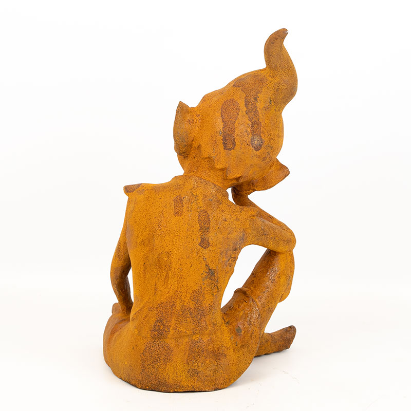 Sitting Pixie Cast Iron Garden Ornament.