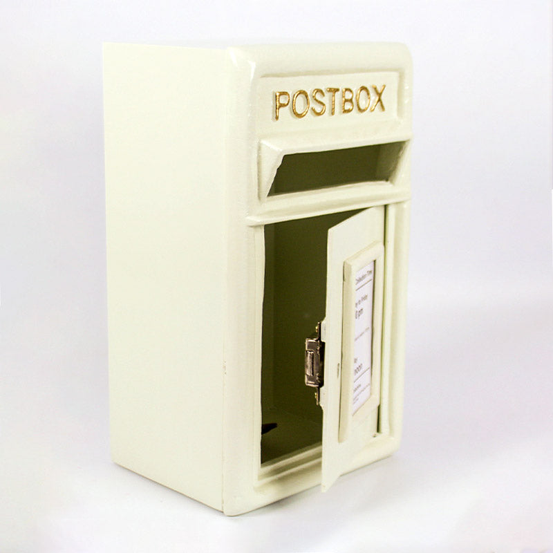 White Metal Post Box