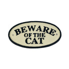 Beware of Cat Oval Cast Iron Sign