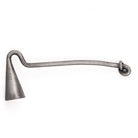 Metallic candle snuffer on a white background