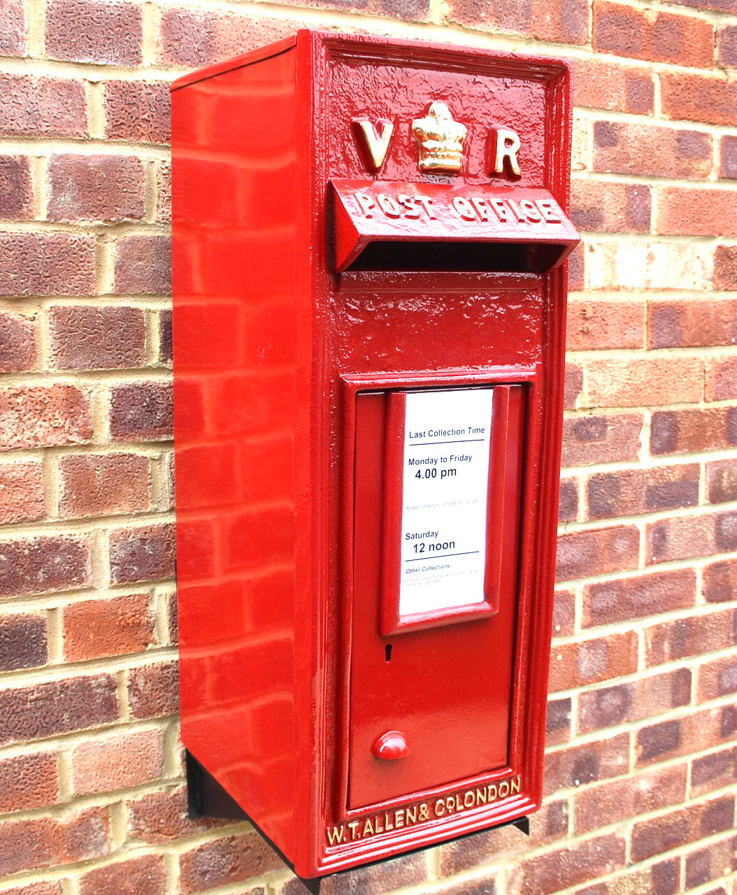 Victorian Regina Cast Iron VR Red Post Box