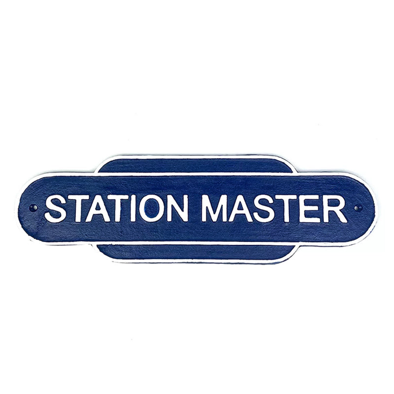 Cast Iron Station Master Railway Sign