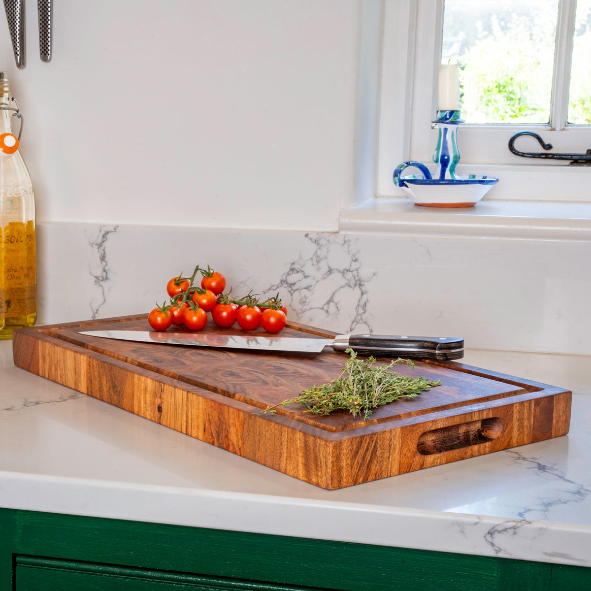 End Grain Acacia Chopping and Charcuterie Board