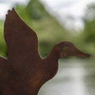Flying Duck Garden Ornament Laser Art Duck On Stake - Forge & Foundry Limited