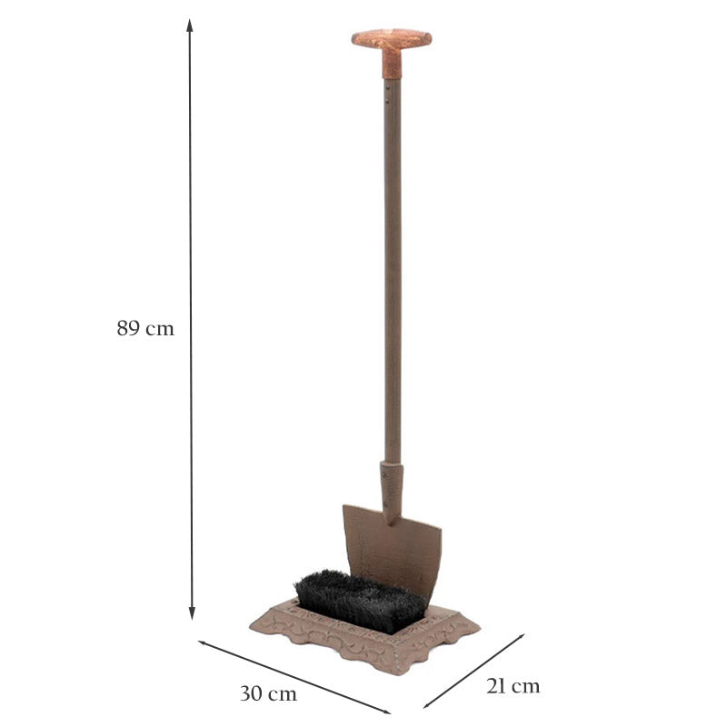 Garden Spade Boot Scraper with Brush