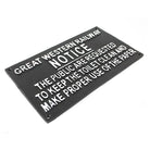 Railway Notice Sign GWR Reproduction