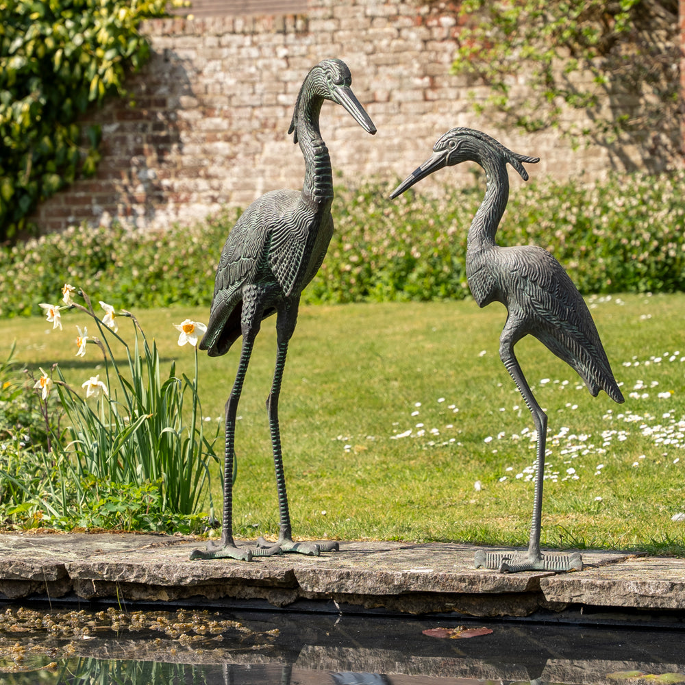 Decorative Outdoor Heron Statue