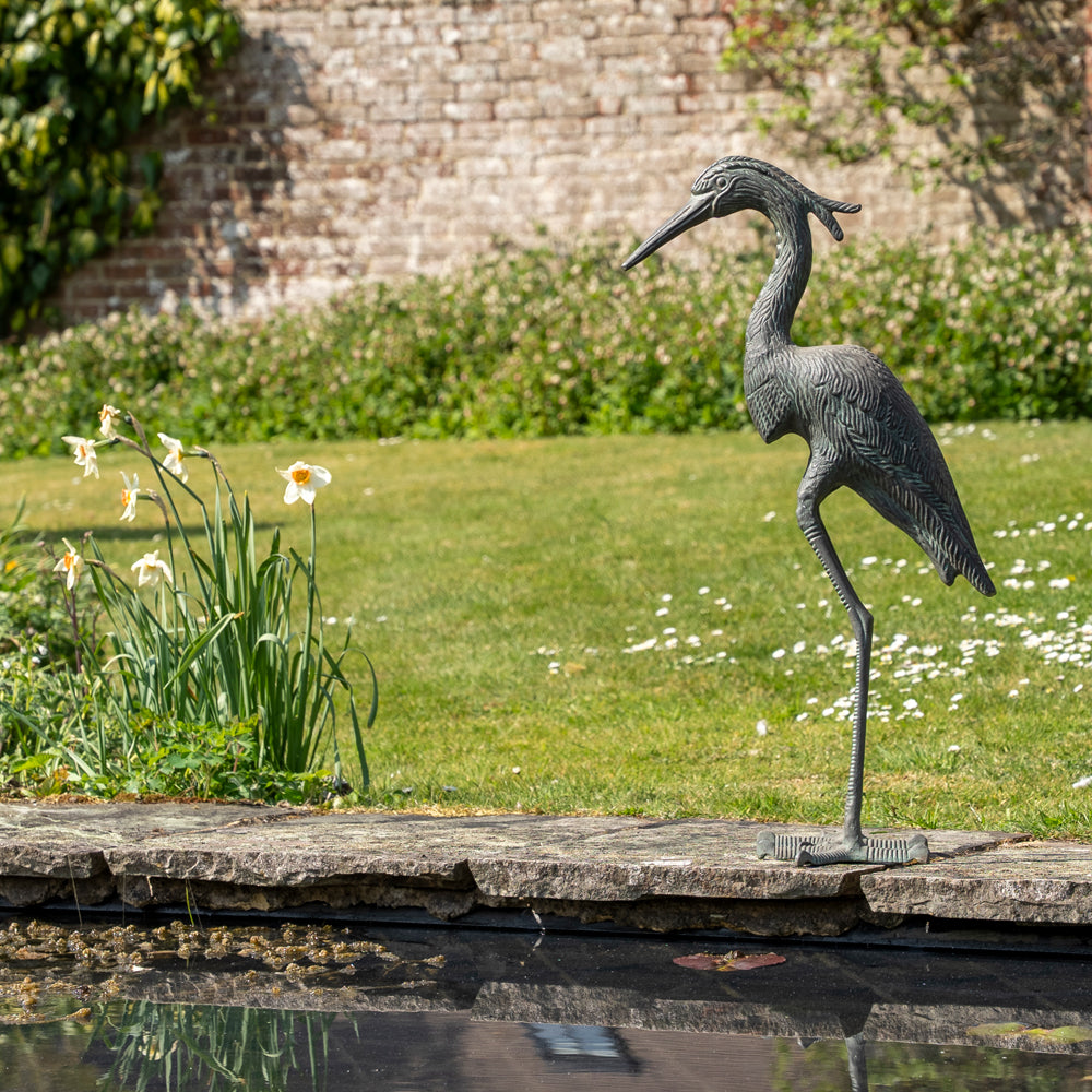 Decorative Outdoor Heron Statue