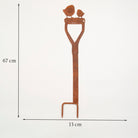 Robins Garden Ornament On a Spade Robin Garden Stake - Forge & Foundry Limited