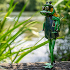 Recycled / Upcycled Tin Frog and Froglet Ornament