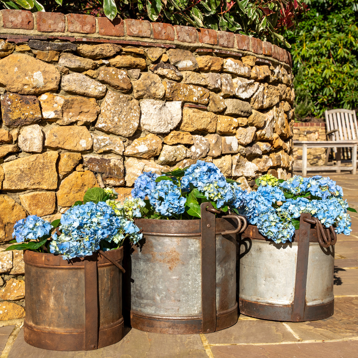 Set of Three Vintage Planters – Forge & Foundry Limited