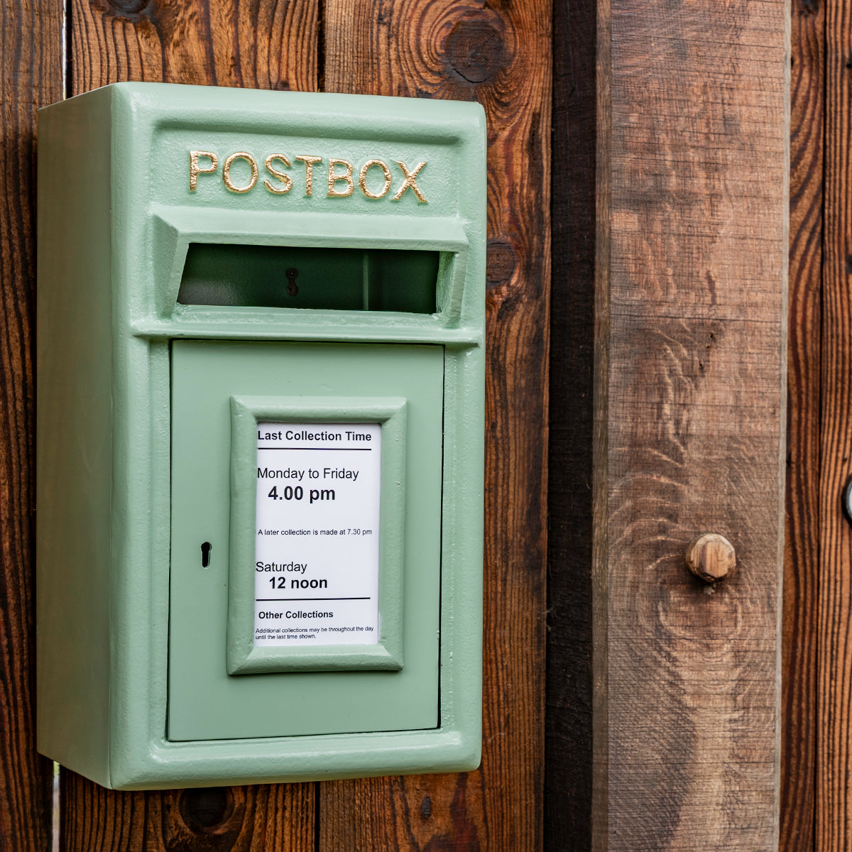 Wall Mounted Sage Green Cast Iron Post Box – Forge & Foundry Limited