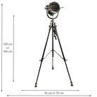 Stainless Steel Naval Indoor Spotlight on Tripod