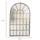 Curved Window Pane Mirror