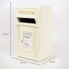 White Metal Post Box