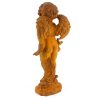 Cast Iron Cherub with Bird Outdoor Garden Statue