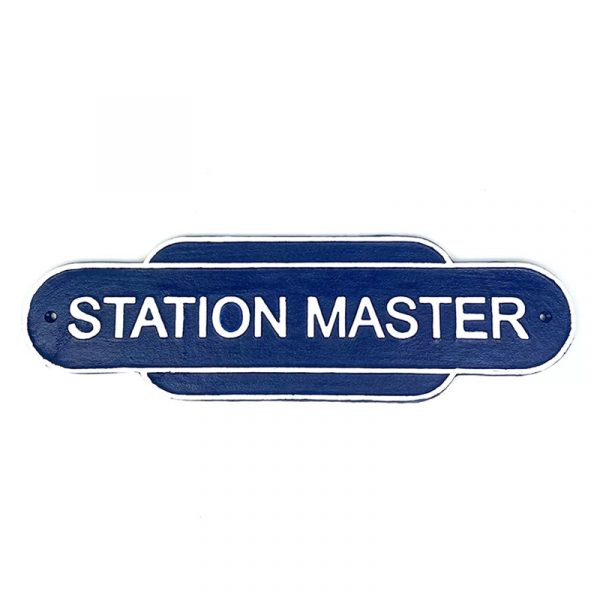 Cast Iron Station Master Railway Sign