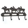 Four Piece Race Horse Coat Hook Rack