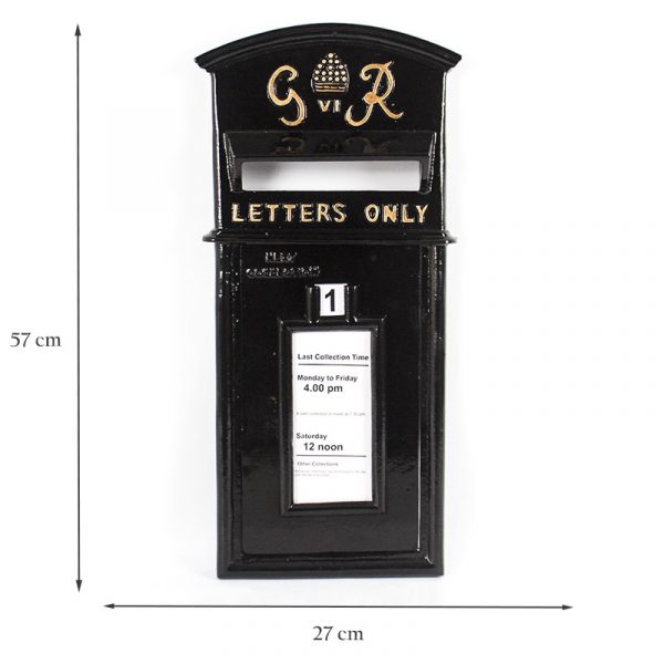 George Rex Black GR Post Box Front