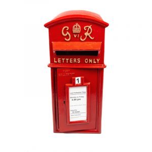 Pillar Box Style Letter Box in Red