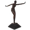 Brass Female Art Deco Dancer - Large Handmade Sculpture