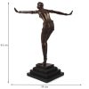 Brass Female Art Deco Dancer - Large Handmade Sculpture