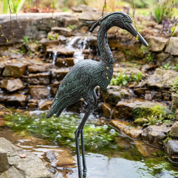 Decorative Outdoor Heron Statue | Forge & Foundry