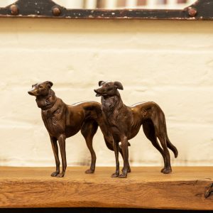 greyhounds standing ornament