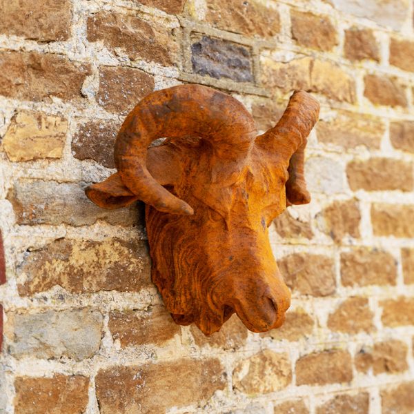 Rusty Cast Iron Rams Head