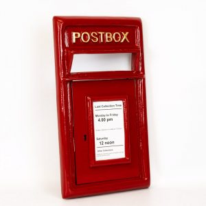 Cast Iron Red Post Box Front