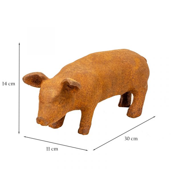 Rustic Outdoor Cast Iron Pig