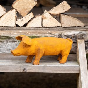 Rustic Outdoor Cast Iron Pig