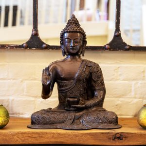 Serene Brass Sitting Buddha