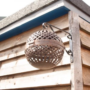 Set of Three Outdoor Candle Cage Lanterns