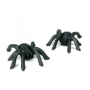 Set of Two Small Spiders In Cast Iron